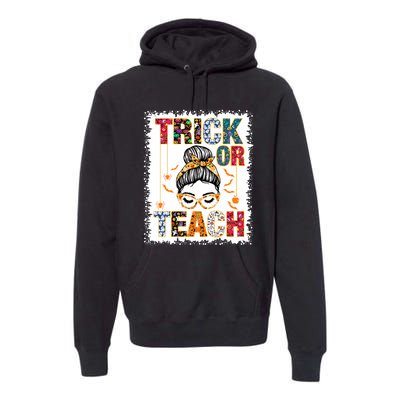 Trick Or Teach Teacher Halloween Costume 2024 Premium Hoodie