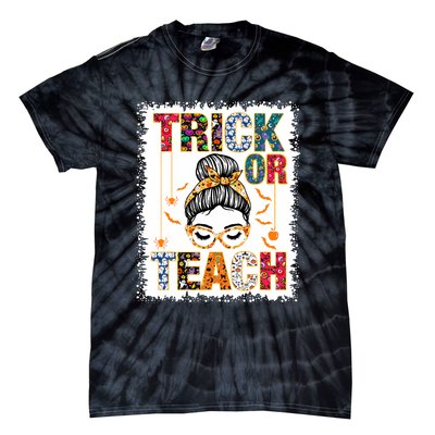 Trick Or Teach Teacher Halloween Costume 2024 Tie-Dye T-Shirt