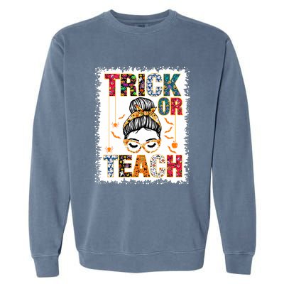 Trick Or Teach Teacher Halloween Costume 2024 Garment-Dyed Sweatshirt