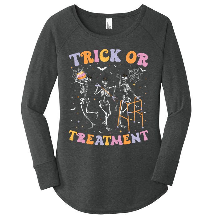 Trick Or Treatment Pt Physical Therapy Therapist Halloween Women's Perfect Tri Tunic Long Sleeve Shirt