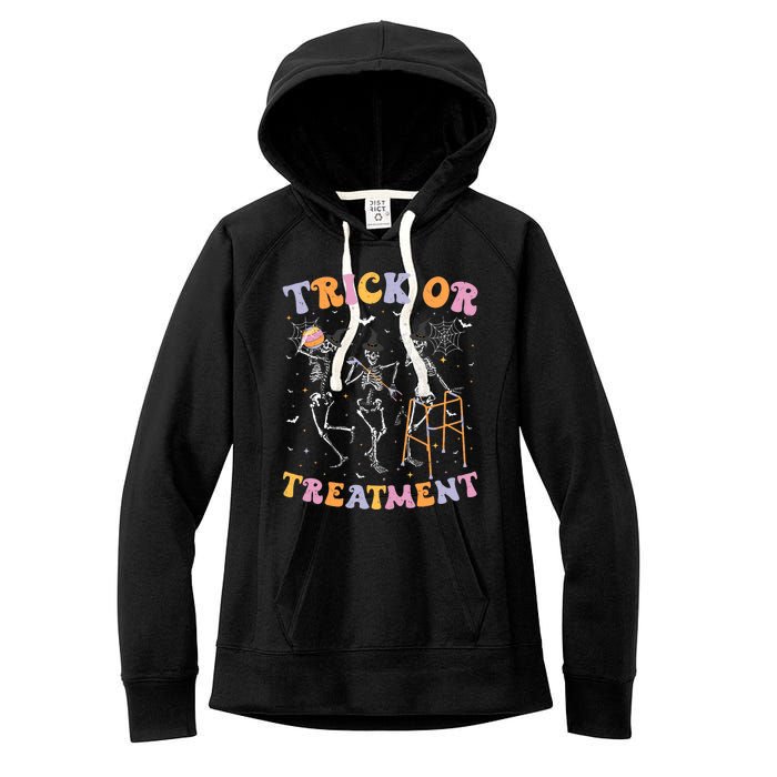 Trick Or Treatment Pt Physical Therapy Therapist Halloween Women's Fleece Hoodie