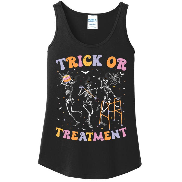 Trick Or Treatment Pt Physical Therapy Therapist Halloween Ladies Essential Tank