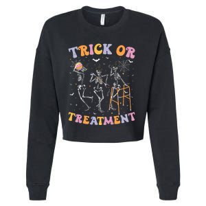 Trick Or Treatment Pt Physical Therapy Therapist Halloween Cropped Pullover Crew