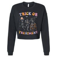 Trick Or Treatment Pt Physical Therapy Therapist Halloween Cropped Pullover Crew