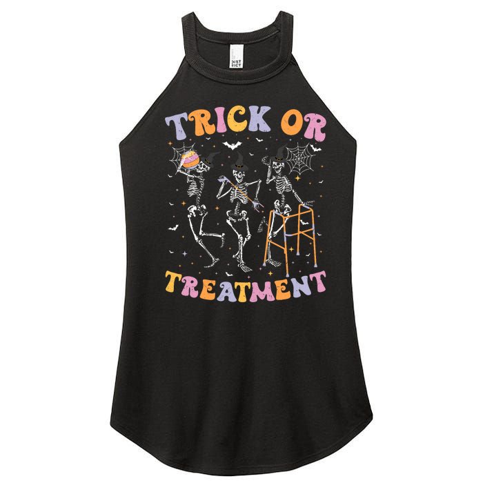 Trick Or Treatment Pt Physical Therapy Therapist Halloween Women's Perfect Tri Rocker Tank