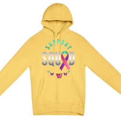 Thyroid Or Thyroid Awareness Or Thyroid Cancer Support Squad Gift Premium Pullover Hoodie