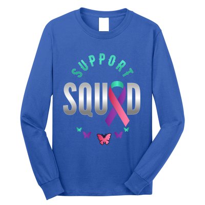 Thyroid Or Thyroid Awareness Or Thyroid Cancer Support Squad Gift Long Sleeve Shirt