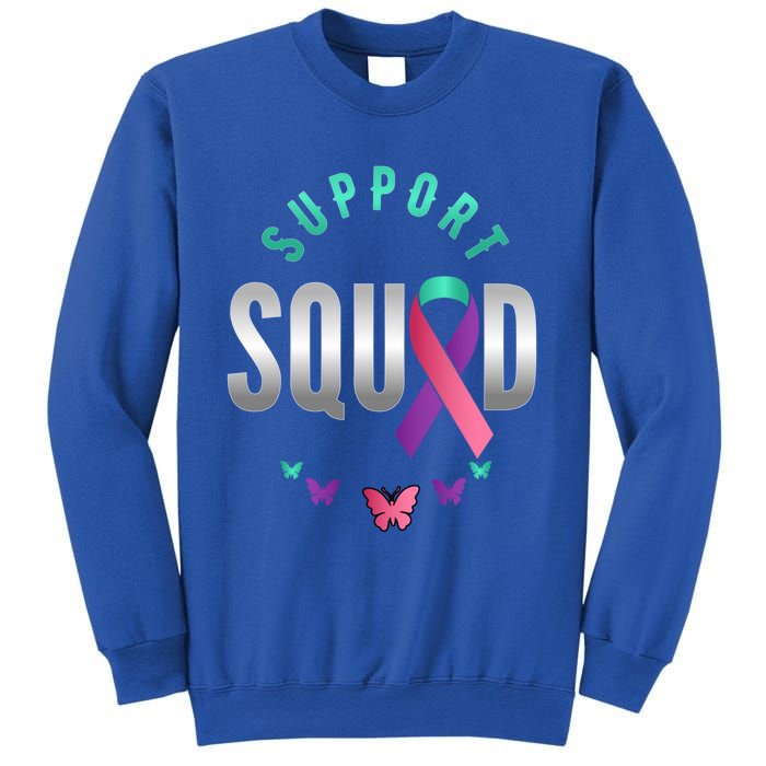 Thyroid Or Thyroid Awareness Or Thyroid Cancer Support Squad Gift Sweatshirt