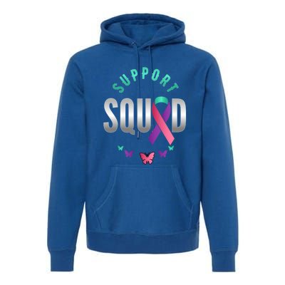 Thyroid Or Thyroid Awareness Or Thyroid Cancer Support Squad Gift Premium Hoodie