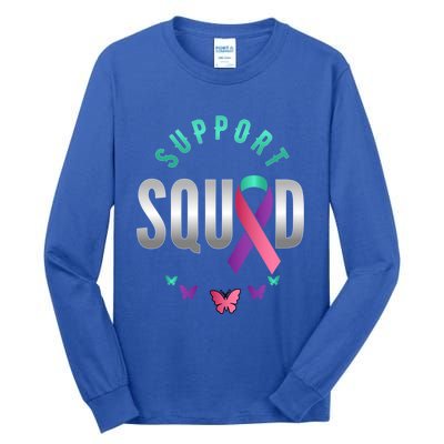 Thyroid Or Thyroid Awareness Or Thyroid Cancer Support Squad Gift Tall Long Sleeve T-Shirt