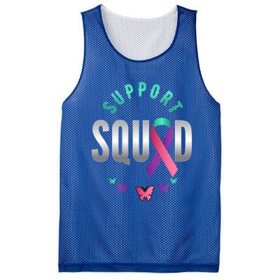 Thyroid Or Thyroid Awareness Or Thyroid Cancer Support Squad Gift Mesh Reversible Basketball Jersey Tank