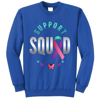 Thyroid Or Thyroid Awareness Or Thyroid Cancer Support Squad Gift Tall Sweatshirt