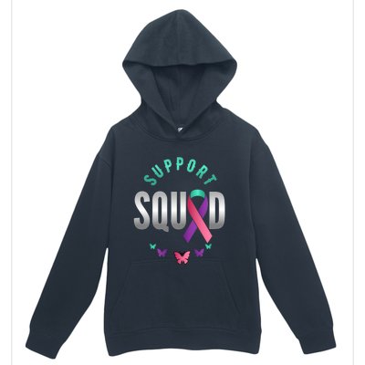 Thyroid Or Thyroid Awareness Or Thyroid Cancer Support Squad Gift Urban Pullover Hoodie