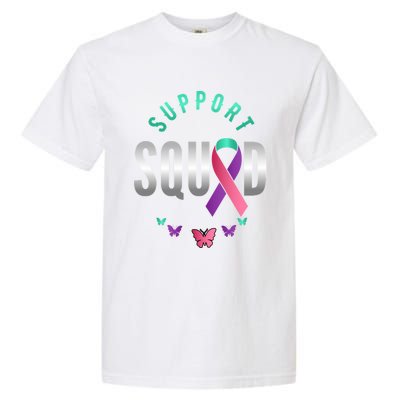 Thyroid Or Thyroid Awareness Or Thyroid Cancer Support Squad Gift Garment-Dyed Heavyweight T-Shirt