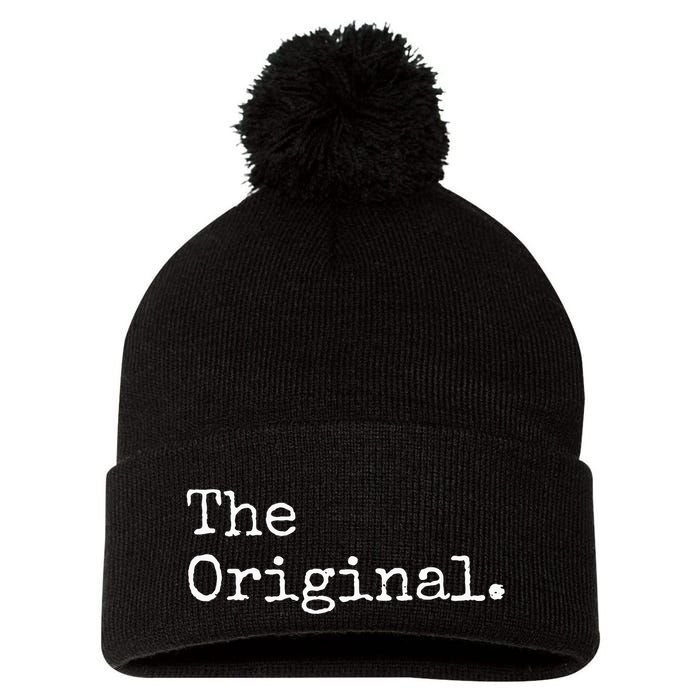 The Original The Sequel The Finale Matching Sibling Day Pom Pom 12in Knit Beanie
