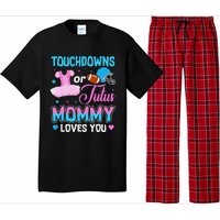 Touchdowns Or Tutus Mommy Loves You Gender Reveal Pajama Set