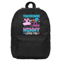 Touchdowns Or Tutus Mommy Loves You Gender Reveal 16 in Basic Backpack
