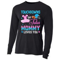 Touchdowns Or Tutus Mommy Loves You Gender Reveal Cooling Performance Long Sleeve Crew