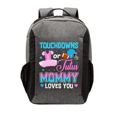 Touchdowns Or Tutus Mommy Loves You Gender Reveal Vector Backpack