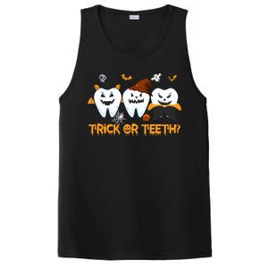 Trick Or Teeth Funny Dental Halloween Treat Dentist Funny Gift PosiCharge Competitor Tank