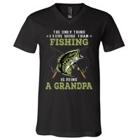 The Only Thing I Love More Than Fishing Is Being A Grandpa V-Neck T-Shirt