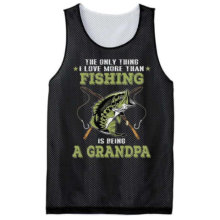 The Only Thing I Love More Than Fishing Is Being A Grandpa Mesh Reversible Basketball Jersey Tank