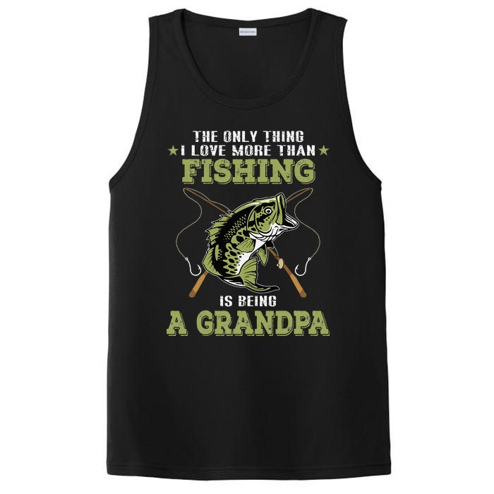 The Only Thing I Love More Than Fishing Is Being A Grandpa PosiCharge Competitor Tank