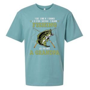 The Only Thing I Love More Than Fishing Is Being A Grandpa Sueded Cloud Jersey T-Shirt