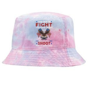 Too Old To Fight Too Slow To Run But I Can Still Shoot Tie-Dyed Bucket Hat