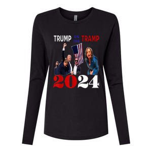 Trump Or The Tramp 2024 Vote For Trump Vance 2024 Womens Cotton Relaxed Long Sleeve T-Shirt