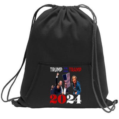 Trump Or The Tramp 2024 Vote For Trump Vance 2024 Sweatshirt Cinch Pack Bag