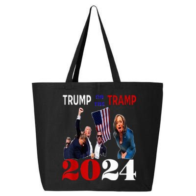 Trump Or The Tramp 2024 Vote For Trump Vance 2024 25L Jumbo Tote