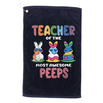 Teacher Of The Most Awesome Happy Easter Bunny Spring Platinum Collection Golf Towel