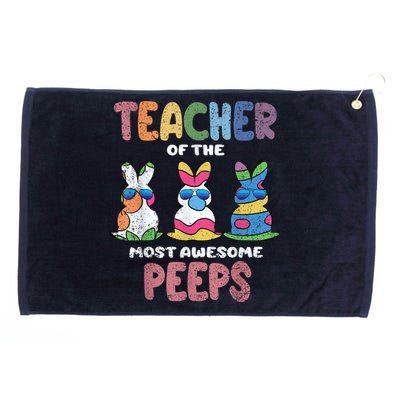 Teacher Of The Most Awesome Happy Easter Bunny Spring Grommeted Golf Towel