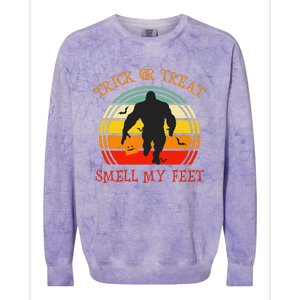 Trick Or Treat Smell Feet Bigfoot Halloween Funny Colorblast Crewneck Sweatshirt