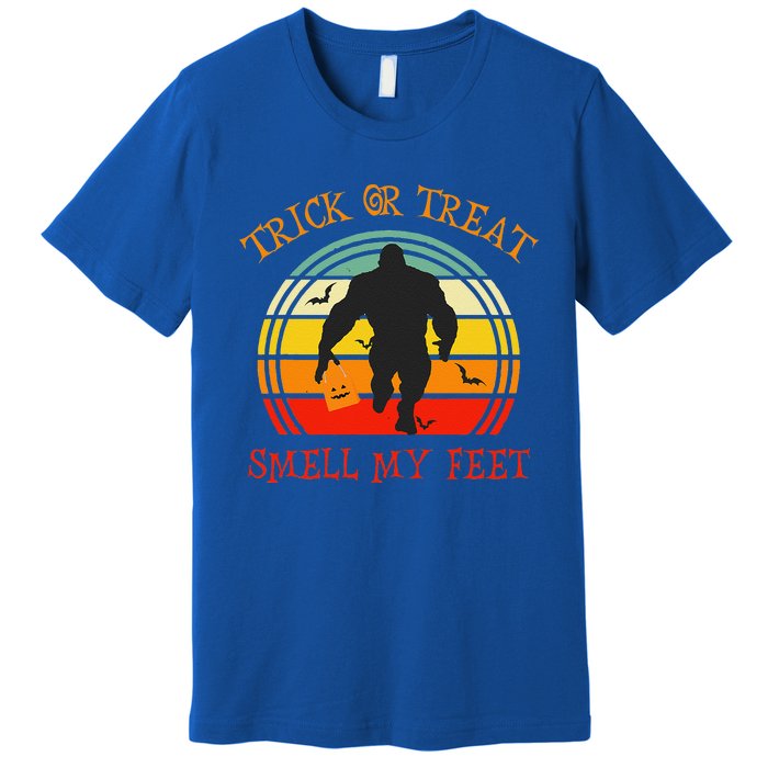 Trick Or Treat Smell Feet Bigfoot Halloween Funny Premium T-Shirt