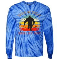 Trick Or Treat Smell Feet Bigfoot Halloween Funny Tie-Dye Long Sleeve Shirt