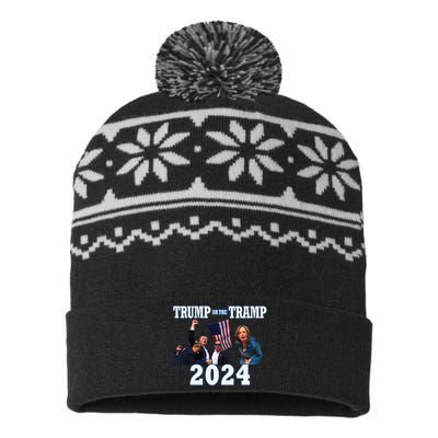 Trump Or The Tramp 2024 Vote For Trump Trump Vance 2024 USA-Made Snowflake Beanie