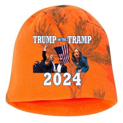 Trump Or The Tramp 2024 Vote For Trump Trump Vance 2024 Kati - Camo Knit Beanie