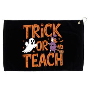 Trick Or Teach Halloween For Teachers Classroom Fun Witch Meaningful Gift Grommeted Golf Towel