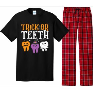 Trick Or Teeth Funny Dental Halloween Treat Dentist Gift Pajama Set