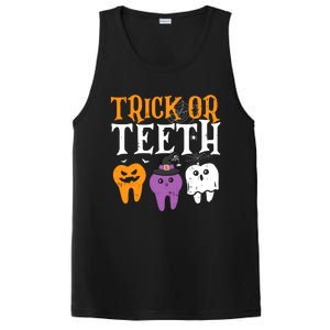 Trick Or Teeth Funny Dental Halloween Treat Dentist Gift PosiCharge Competitor Tank