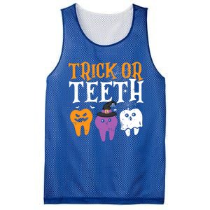 Trick Or Teeth Funny Dental Halloween Treat Dentist Gift Mesh Reversible Basketball Jersey Tank