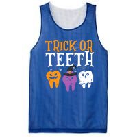 Trick Or Teeth Funny Dental Halloween Treat Dentist Gift Mesh Reversible Basketball Jersey Tank