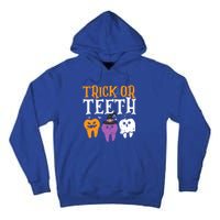 Trick Or Teeth Funny Dental Halloween Treat Dentist Gift Tall Hoodie