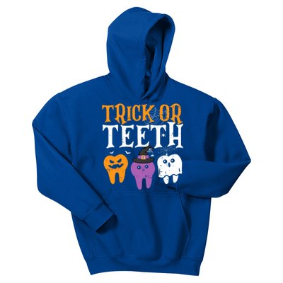 Trick Or Teeth Funny Dental Halloween Treat Dentist Gift Kids Hoodie