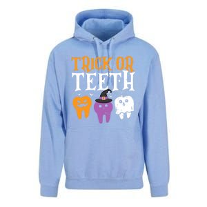 Trick Or Teeth Funny Dental Halloween Treat Dentist Gift Unisex Surf Hoodie