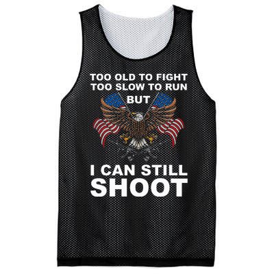 Too Old To Fight Too Slow To Run I Can Still Shoot Mesh Reversible Basketball Jersey Tank