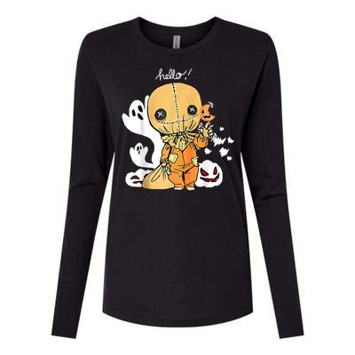 Trick Or Treat Funny Cute Sam Halloween 2022 Costume Womens Cotton Relaxed Long Sleeve T-Shirt