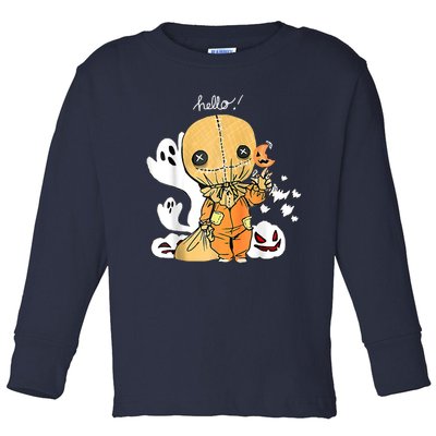 Trick Or Treat Funny Cute Sam Halloween 2022 Costume Toddler Long Sleeve Shirt